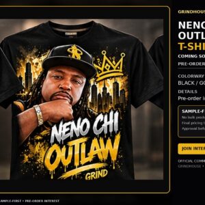 NENO CHI OUTLAW T-Shirt — Black/Gold