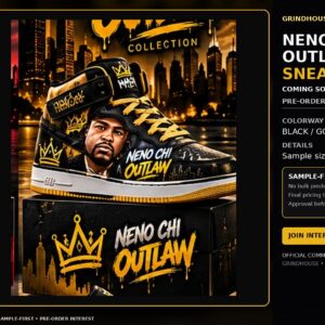 NENO CHI OUTLAW Sneakers — Black/Gold