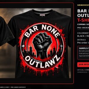BAR NONE OUTLAWZ T-Shirt — Black/Red