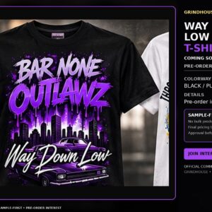 WAY DOWN LOW T-Shirt — Black/Purple
