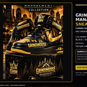 GRINDHOUSE MANAGEMENT Sneakers — Black/Gold