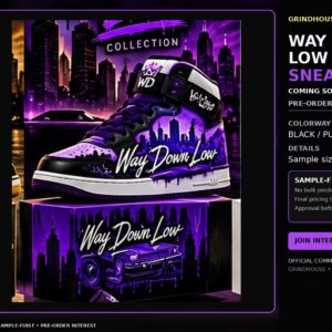 WAY DOWN LOW Sneakers — Black/Purple