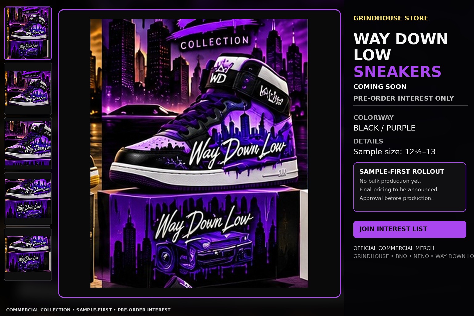 WAY DOWN LOW Sneakers Black Purple